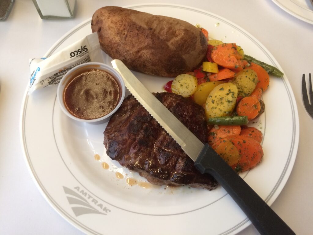 Amtrak steak